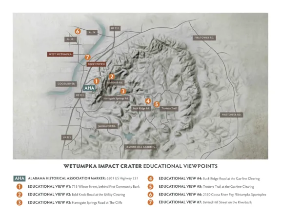 Wetumpka Crater Map